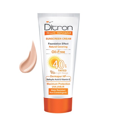 ضد آفتاب کرم پودری فاقد چربی دیترون بژ روشنSpf 40
